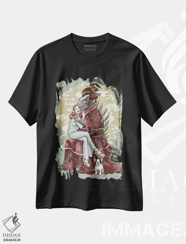 تیشرت طرح دار من را دوست بدار، سگم را هم دوست بدار، تزئینی اثر آدام لاولس | فروشگاه ایماژ