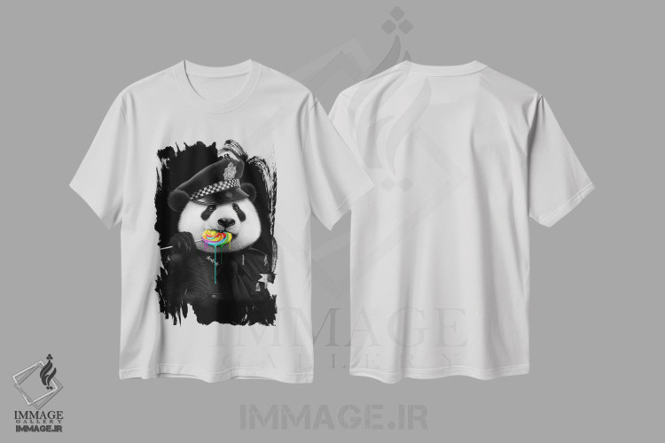 تیشرت طرح دار پلیس آب نبات چوبی، تزئینی اثر آدام لاولس | immage.ir