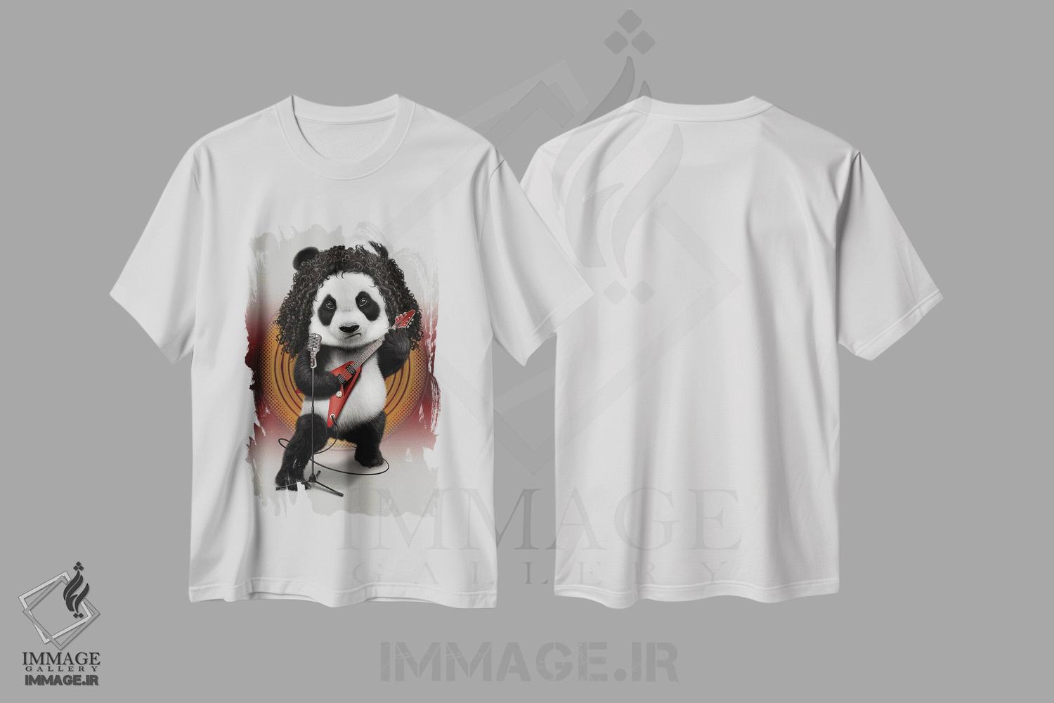 تیشرت طرح دار پاندای فلزی، تزئینی اثر آدام لاولس | immage.ir