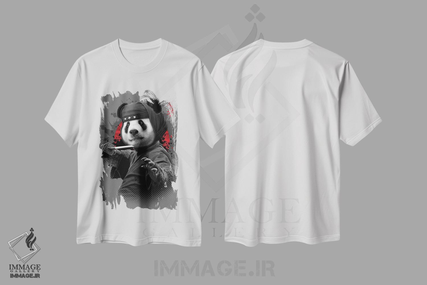 تیشرت طرح دار پاندای نینجا، تزئینی اثر آدام لاولس | immage.ir