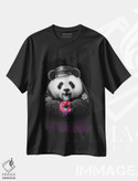 تیشرت طرح دار پاندا عاشق دونات، تزئینی اثر آدام لاولس | فروشگاه ایماژ