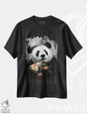 تیشرت طرح دار پاندا عاشق پیتزا، تزئینی اثر آدام لاولس | فروشگاه ایماژ