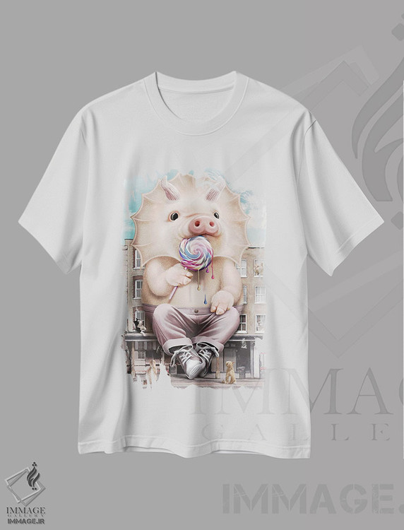 تیشرت طرح دار پیگاسور، تزئینی اثر آدام لاولس | immage.ir