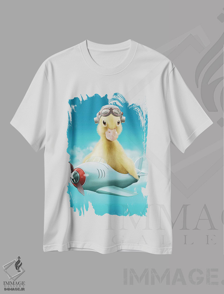 تیشرت طرح دار اردک خلبان، تزئینی اثر آدام لاولس | immage.ir