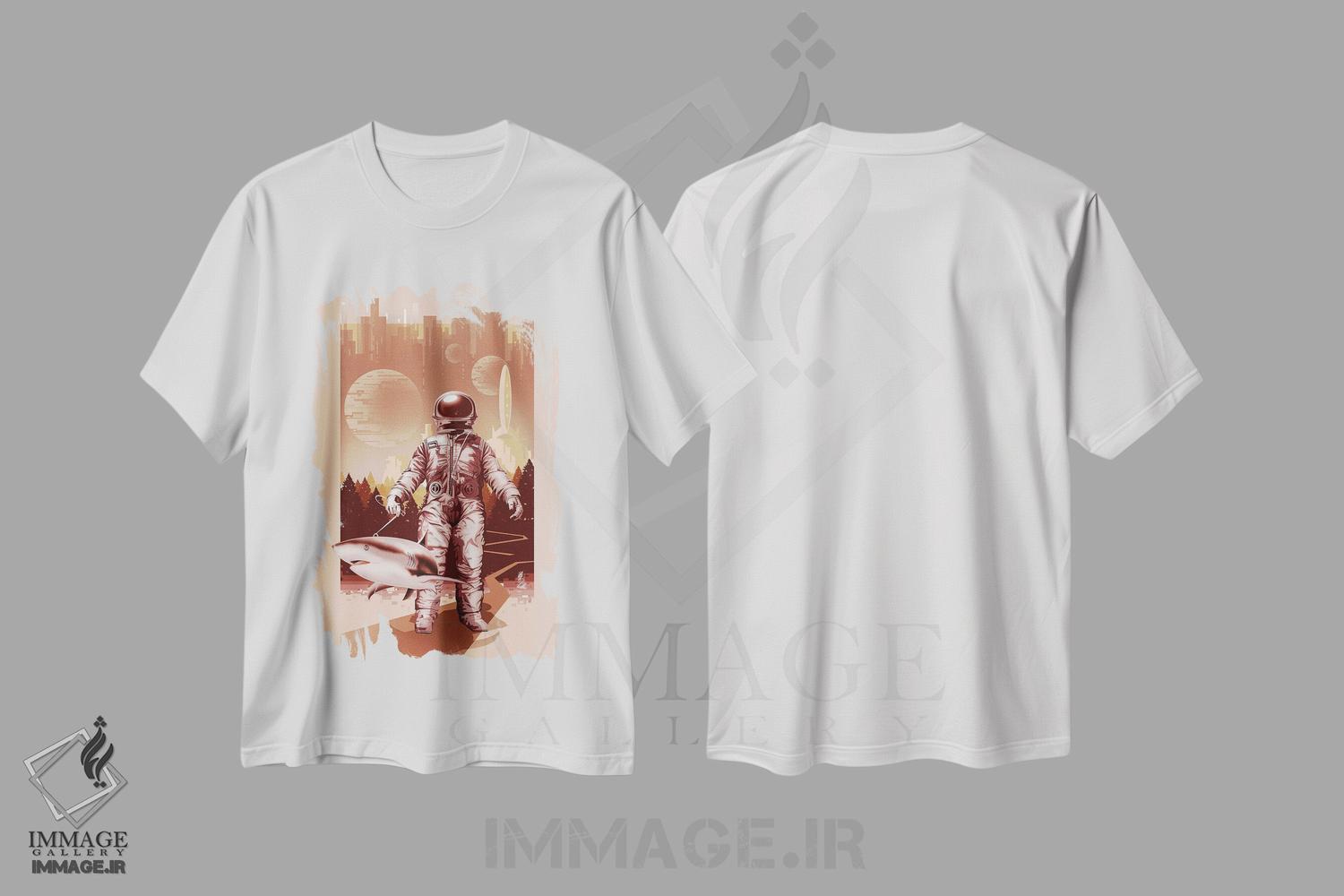 تیشرت طرح دار فضای باز عجیب، تزئینی اثر آدام لاولس | immage.ir