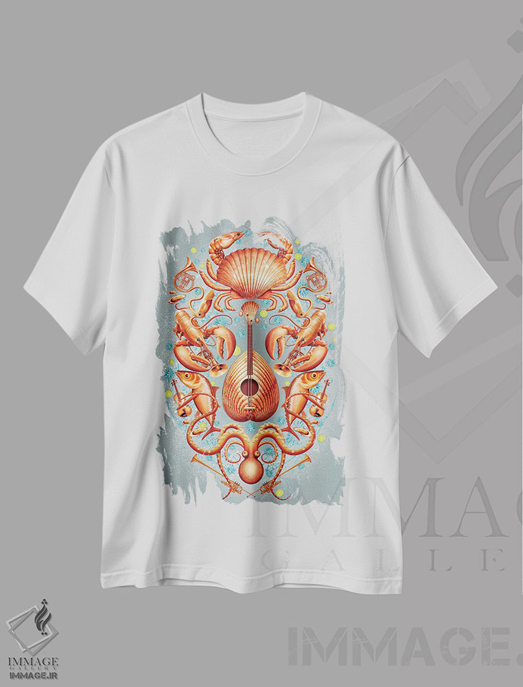تیشرت طرح دار ارکستر اسید اوریک، تزئینی اثر آدام لاولس | immage.ir