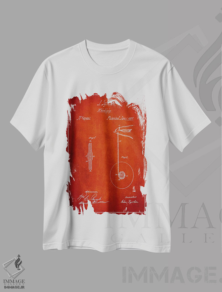 تیشرت طرح دار نقشهٔ پتنت یو یو، وینتیج و رترو اثر پیکسل کهنه | immage.ir