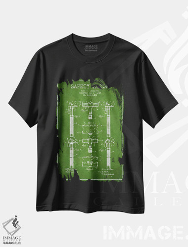 تیشرت طرح دار نقشه ثبت اختراع ریش تراش، وینتیج و رترو اثر پیکسل کهنه | فروشگاه ایماژ