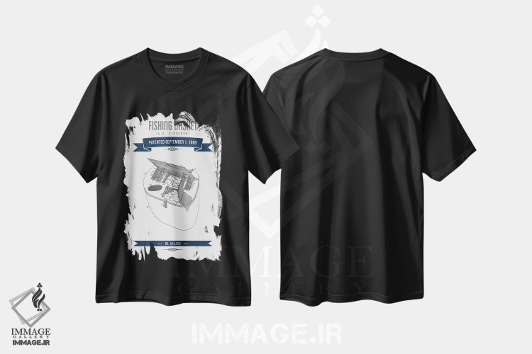 تیشرت طرح دار طرح پتنت کلاسیک سبد ماهیگیری ال.ای. گیشن، وینتیج و رترو اثر پیکسل کهنه | فروشگاه ایماژ