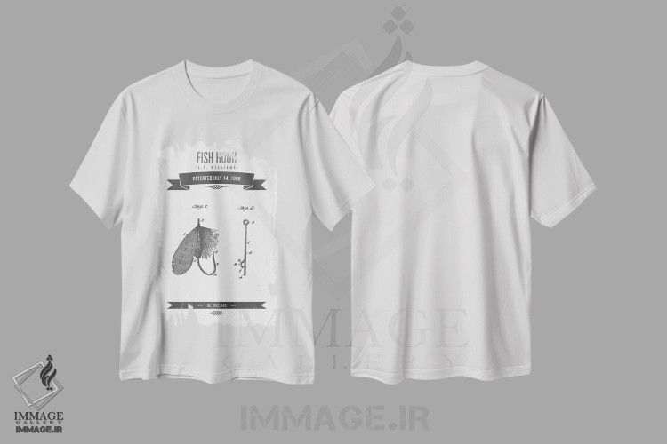 تیشرت طرح دار طرح پتنت کلاسیک قلاب ماهیگیری ال.وای. ویلیامز، وینتیج و رترو اثر پیکسل کهنه | immage.ir