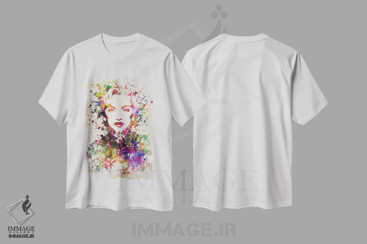 تیشرت طرح دار مدونا، هنر فاخر معاصر اثر پیکسل کهنه | immage.ir