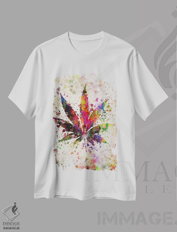 تیشرت طرح دار ماری جوانا، هنر فاخر معاصر اثر پیکسل کهنه | immage.ir