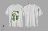 تیشرت طرح دار چاپ گیاه شناسی ماگنولیا شماره ۲، تزئینی اثر پیکسل کهنه | immage.ir