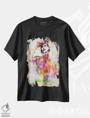 تیشرت طرح دار مرلین منسون، هنر فاخر معاصر اثر پیکسل کهنه | فروشگاه ایماژ