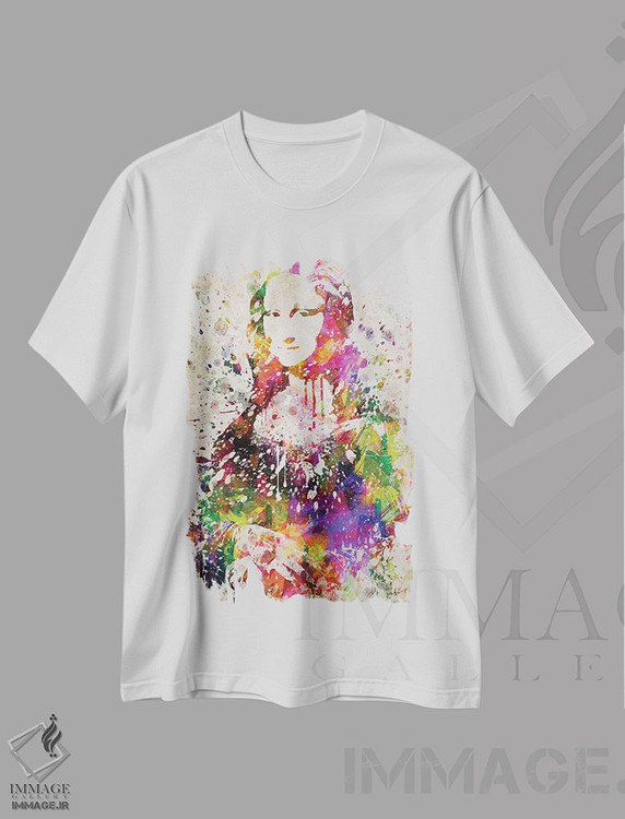 تیشرت طرح دار مونالیزا، هنر فاخر معاصر اثر پیکسل کهنه | immage.ir