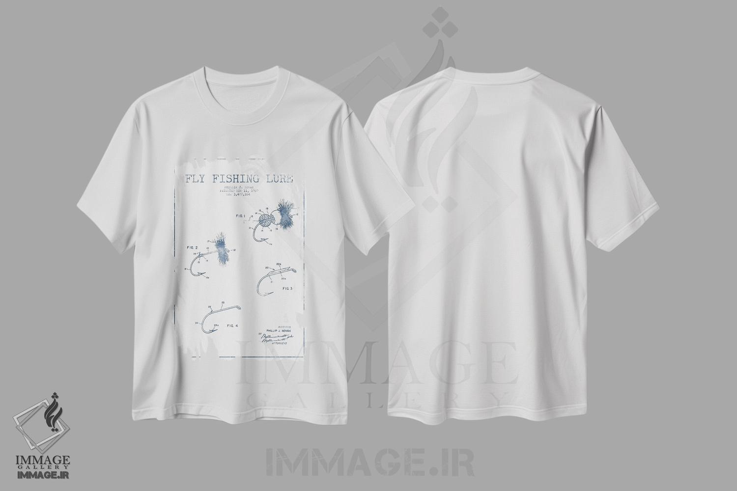 تیشرت طرح دار طرح پتنت طعمه ماهیگیری پی.جی. نوواک، وینتیج و رترو اثر پیکسل کهنه | immage.ir