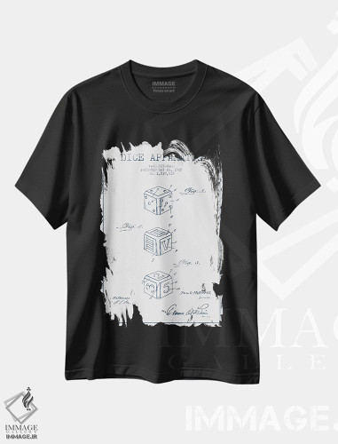 تیشرت طرح دار طرح پتنت دستگاه تاس پاول میچل، وینتیج و رترو اثر پیکسل کهنه | فروشگاه ایماژ