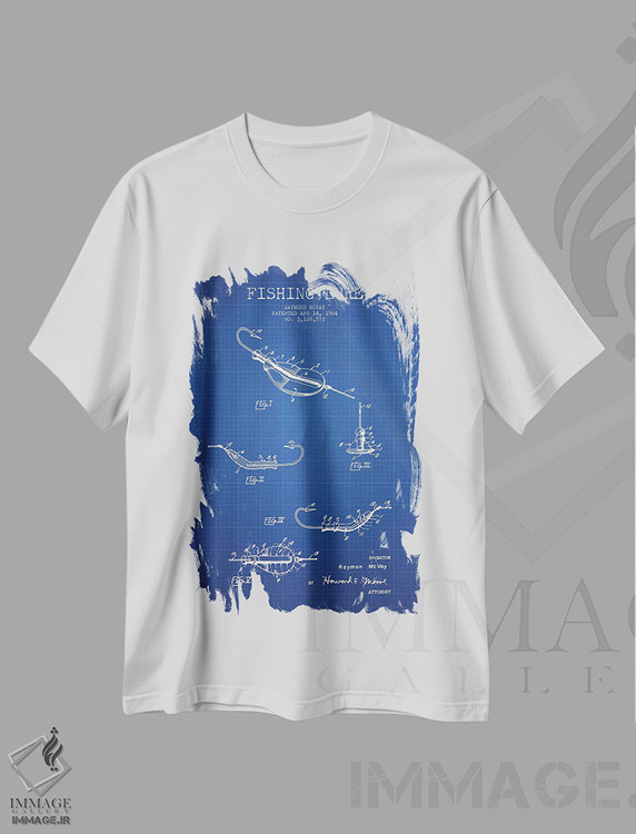 تیشرت طرح دار طرح پتنت طعمه ماهیگیری ریموند مک ویشماره ۲، وینتیج و رترو اثر پیکسل کهنه | immage.ir