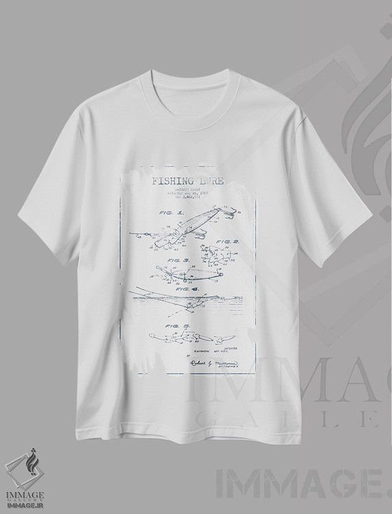 تیشرت طرح دار طرح پتنت طعمه ماهیگیری ریموند مک ویشماره ۴، وینتیج و رترو اثر پیکسل کهنه | immage.ir