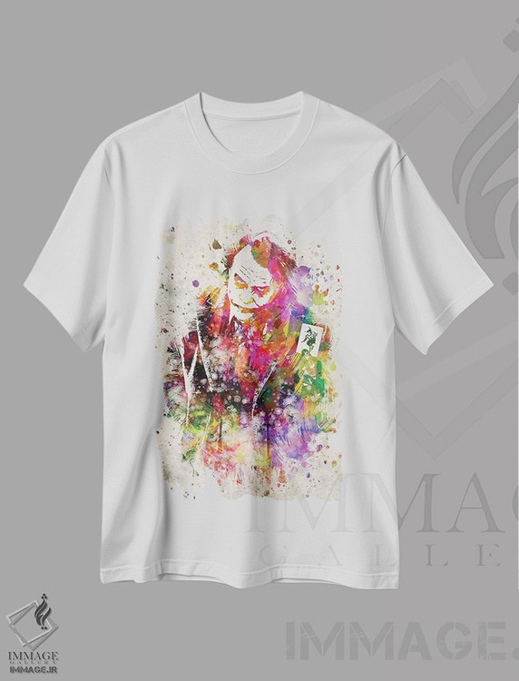 تیشرت طرح دار جوکر، هنر فاخر معاصر اثر پیکسل کهنه | immage.ir