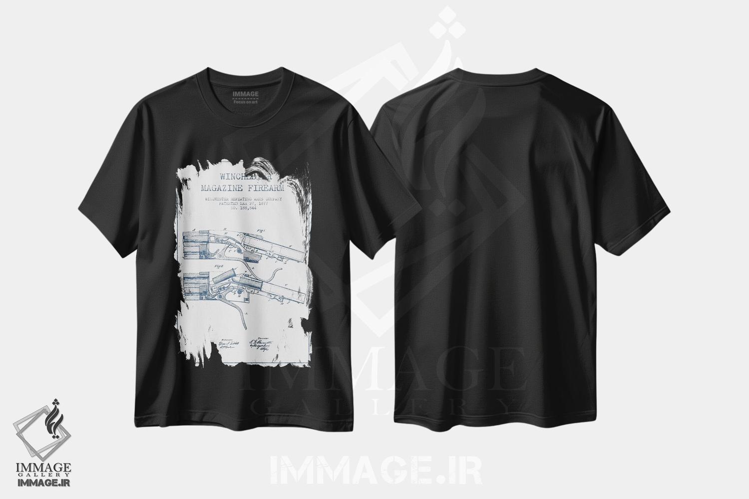 تیشرت طرح دار آثار پیکسل کهنه - immage.ir