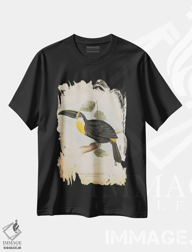 تیشرت طرح دار توقان حلقه دار، تزئینی اثر پیکسل کهنه | فروشگاه ایماژ