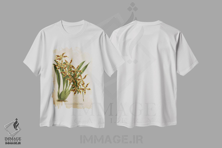 تیشرت طرح دار ارکیده، تزئینی اثر پیکسل کهنه | immage.ir
