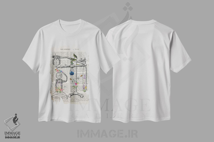 تیشرت طرح دار دستگاه بیهوشی گل ها، هنر دیجیتال اثر پیکسل کهنه | immage.ir