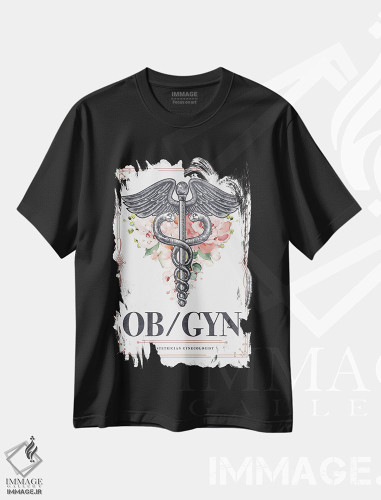 تیشرت طرح دار اوجی جی وای ان با گل ها، هنر دیجیتال اثر پیکسل کهنه | فروشگاه ایماژ