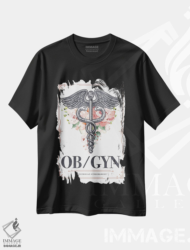 تیشرت طرح دار اوجی جی وای ان با گل ها، هنر دیجیتال اثر پیکسل کهنه | فروشگاه ایماژ