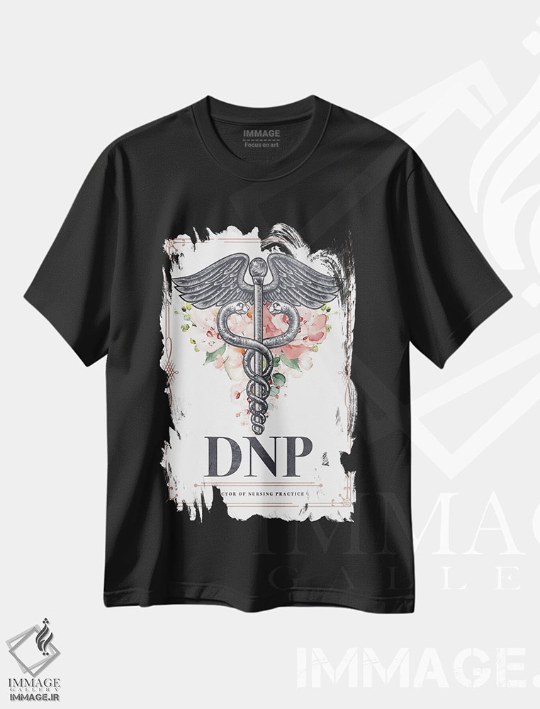 تیشرت طرح دار دی ان پی با گل ها، هنر دیجیتال اثر پیکسل کهنه | فروشگاه ایماژ