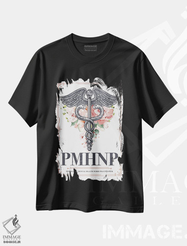 تیشرت طرح دار پی ام اچ ان پی با گل ها، هنر دیجیتال اثر پیکسل کهنه | فروشگاه ایماژ