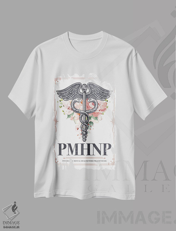 تیشرت طرح دار پی ام اچ ان پی با گل ها، هنر دیجیتال اثر پیکسل کهنه | immage.ir