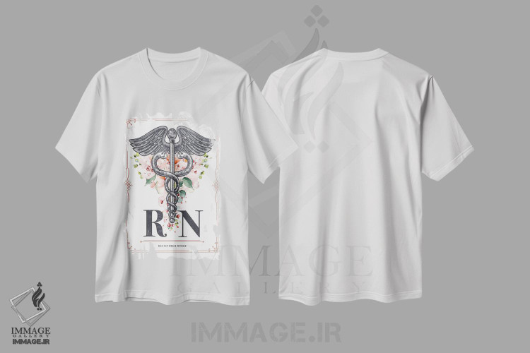 تیشرت طرح دار آر ان با گل ها، هنر دیجیتال اثر پیکسل کهنه | immage.ir