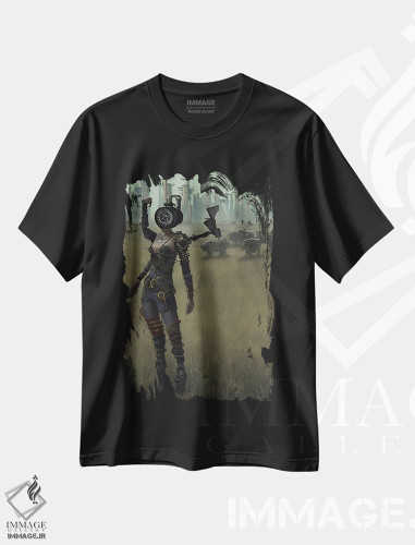 تیشرت طرح دار دروگر سایبرپانک هوش مصنوعی، دکوراسیون جایگزین اثر آلساندرو دلا توره | فروشگاه ایماژ