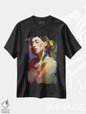 تیشرت طرح دار زنی که کاندینسکی به او افتخار می کند ۹، هنر دیجیتال اثر آلساندرو دلا توره | فروشگاه ایماژ