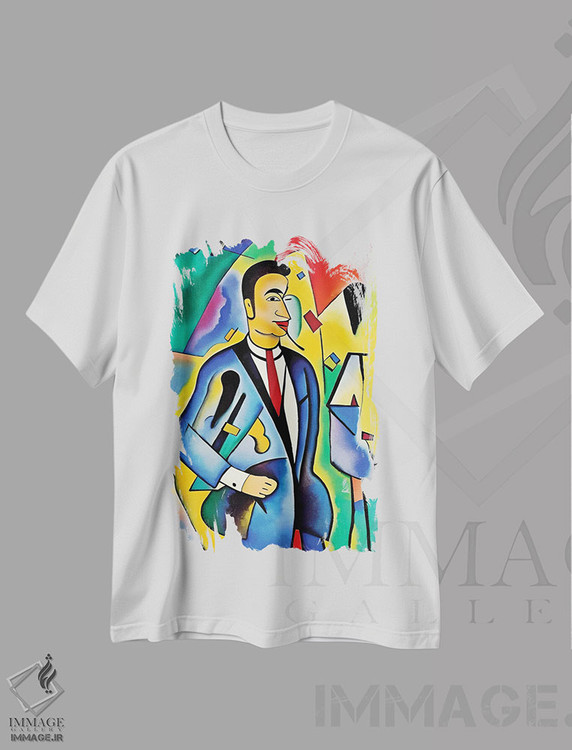 تیشرت طرح دار تاجر به سبک پیکاسو ۲، هنر فاخر کلاسیک اثر آلساندرو دلا توره | immage.ir