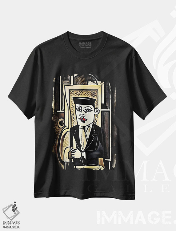 تیشرت طرح دار دفتردار به سبک پیکاسو، هنر فاخر کلاسیک اثر آلساندرو دلا توره | فروشگاه ایماژ