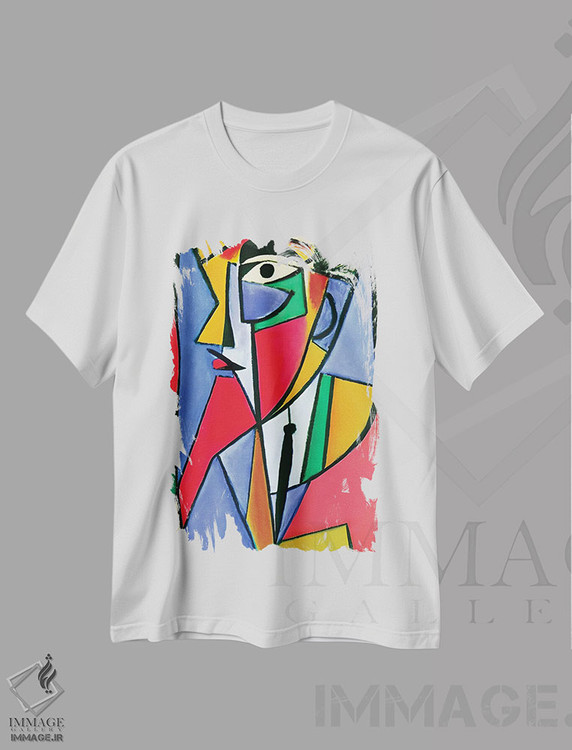 تیشرت طرح دار مرد کارگر به سبک پیکاسو، هنر فاخر کلاسیک اثر آلساندرو دلا توره | immage.ir