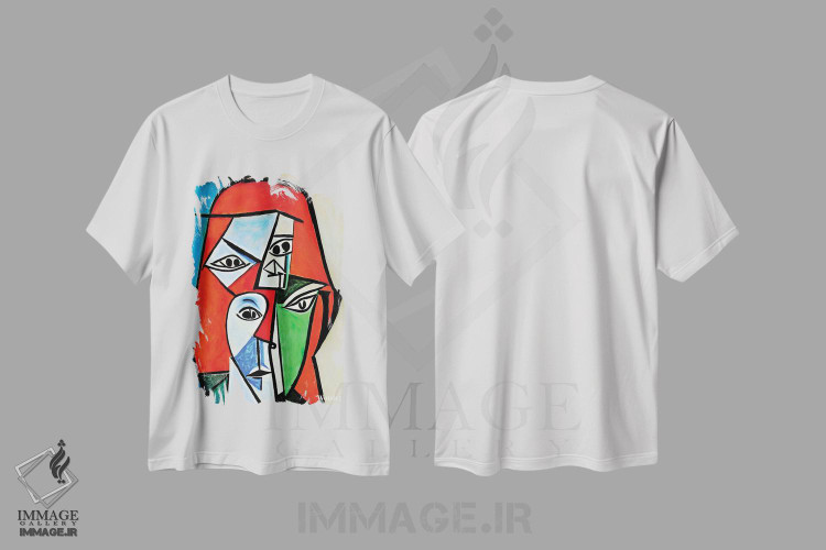 تیشرت طرح دار زن کارگر به سبک پیکاسو، هنر فاخر کلاسیک اثر آلساندرو دلا توره | immage.ir
