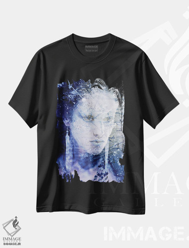تیشرت طرح دار دانیلا یخ زده، هنر دیجیتال اثر آلساندرو دلا توره | فروشگاه ایماژ