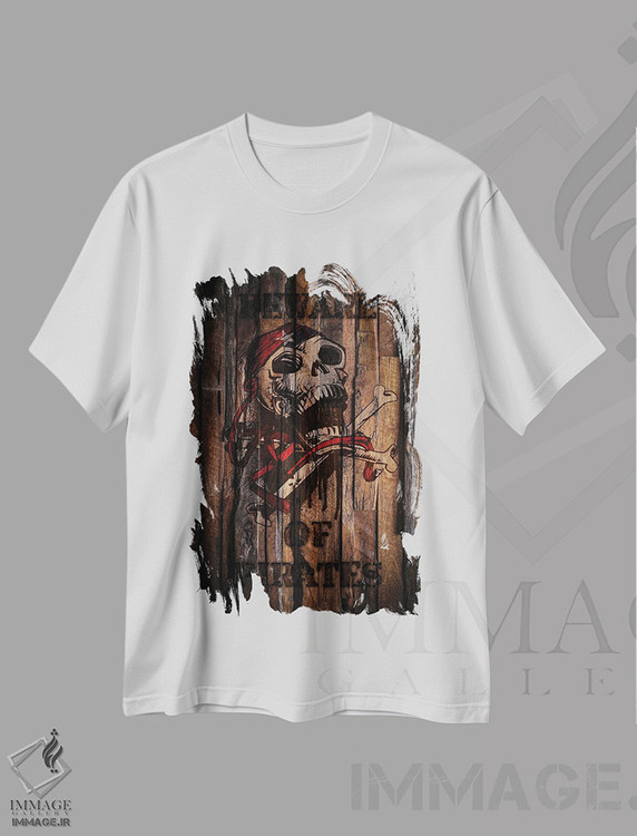 تیشرت طرح دار مراقب دزدان دریایی باشید، هنر دیجیتال اثر آلساندرو دلا توره | immage.ir