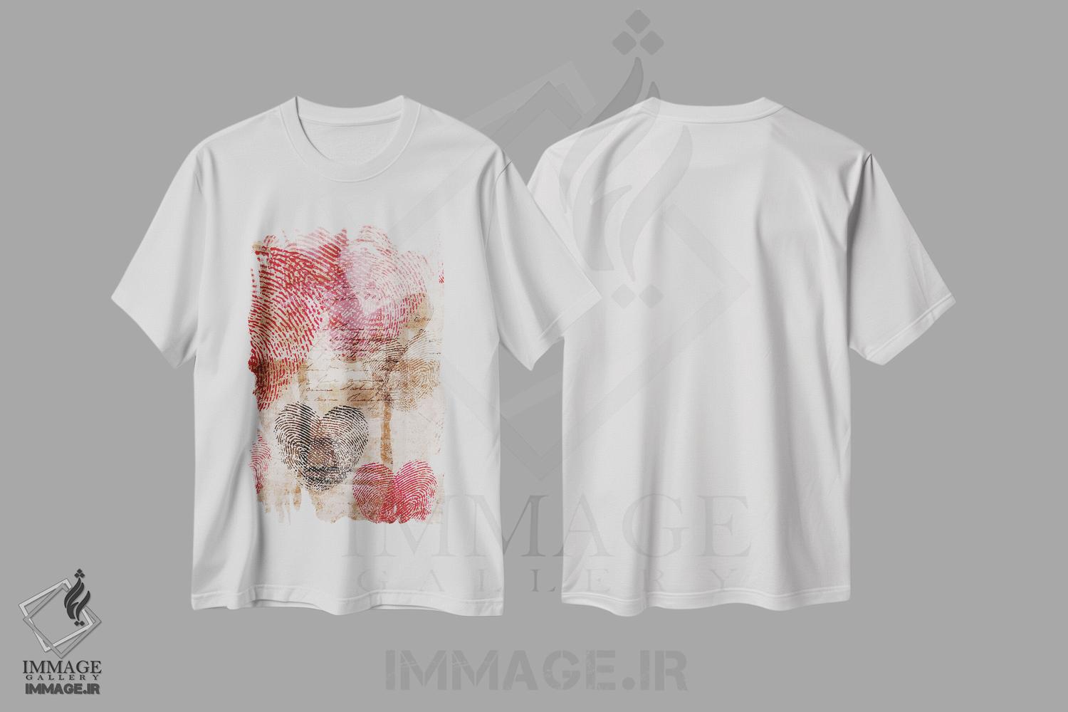 تیشرت طرح دار زن نشسته بر عشق، آبستره اثر آلساندرو دلا توره | immage.ir