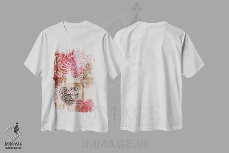 تیشرت طرح دار زن نشسته بر عشق، آبستره اثر آلساندرو دلا توره | immage.ir