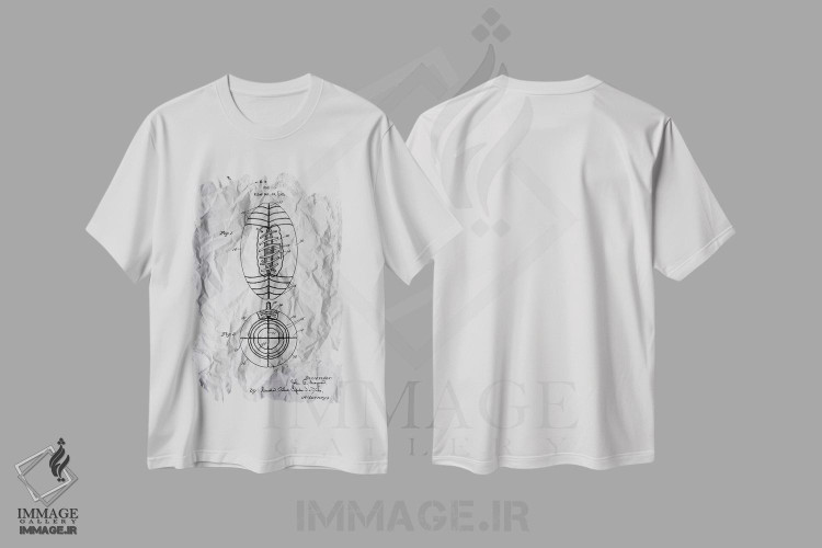تیشرت طرح دار پوستر ثبت اختراع فوتبال، دست نقاشی و طراحی دستی اثر آلساندرو دلا توره | immage.ir