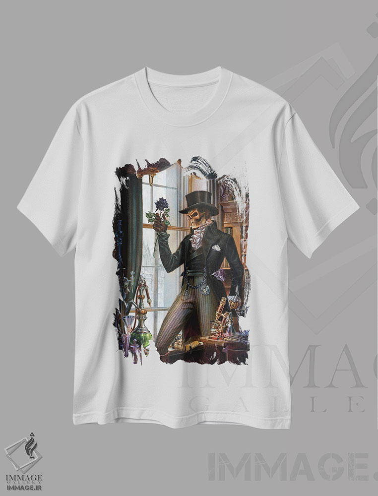تیشرت طرح دار مُرده ام پس هستم، دکوراسیون جایگزین اثر آلکمی انگلند | immage.ir