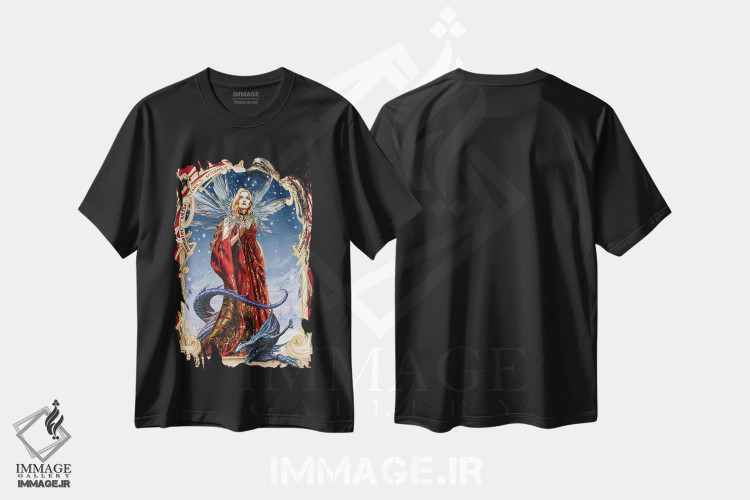 تیشرت طرح دار بارش برف در آوالون، دکوراسیون جایگزین اثر آلکمی انگلند | فروشگاه ایماژ