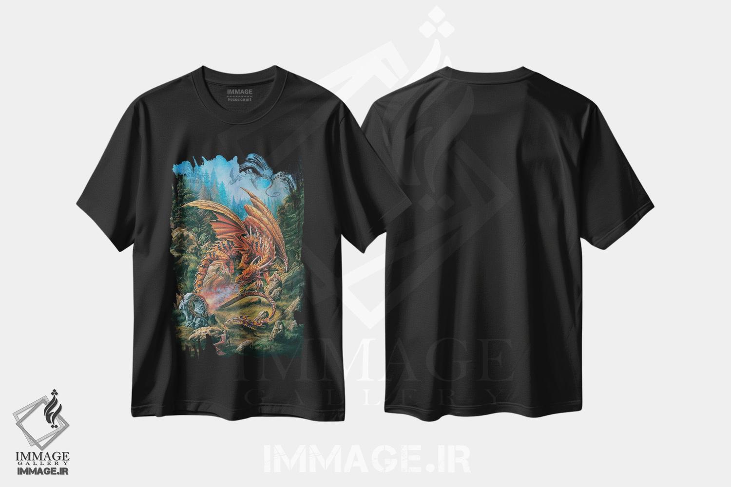 تیشرت طرح دار اژدهایان حلقه ی رون، دکوراسیون جایگزین اثر آلکمی انگلند | فروشگاه ایماژ