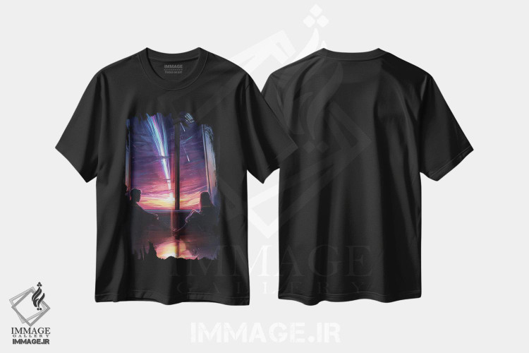تیشرت طرح دار آخرین نور، دکوراسیون جایگزین اثر آلنا آئنامی | فروشگاه ایماژ