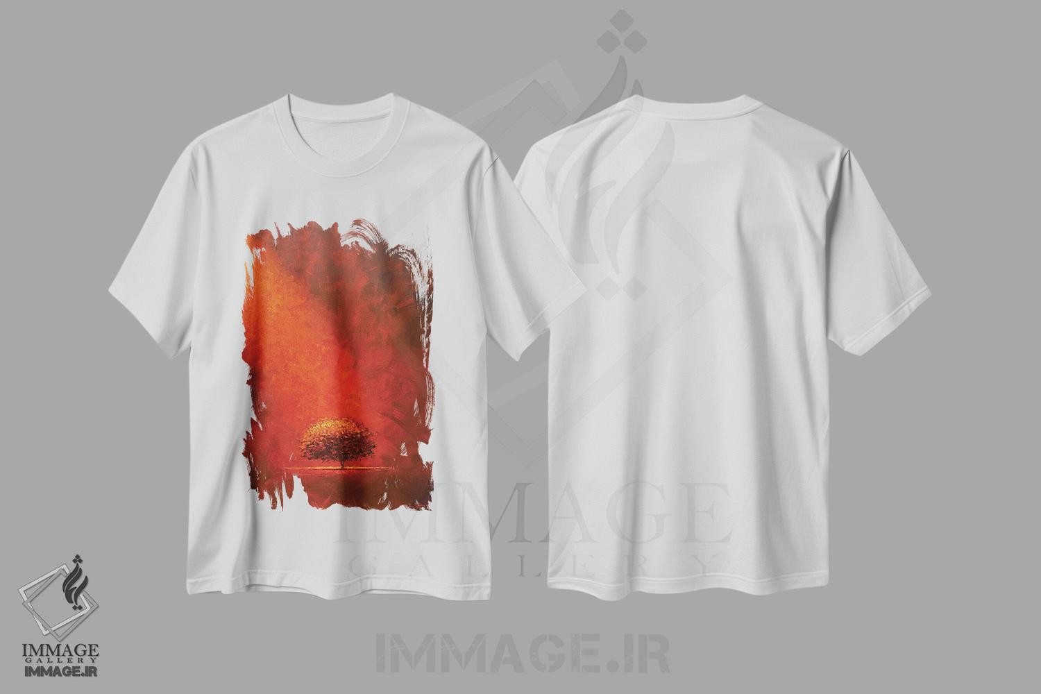 تیشرت طرح دار قرمز بزرگ، دکور معاصر اثر آلساندرو پیراس | immage.ir